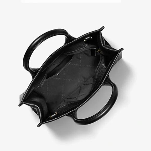 MICHAEL KORS Mirella Small Pebbled Leather Crossbody Shopper Tote Bag NWT - Picture 3 of 4